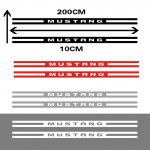 Car Sticker Vehicle Wraps Graphics Vinly Car Styling Decals Side Stripes Skirt Stickers and Decal for Ford Mustang Bullittr Side Skirt Strip Reflective